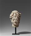 A very large Hadda stucco head of a Bodhisattva. Afghanistan, 3rd/4th century - image-1