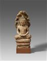 A Lopburi sandstone figure of Buddha Mukhalinda. Thailand. 13th century - image-1