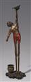 A polychromed wooden figure of an ashinaga (Long Leg). Late 19th century - image-2