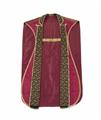 A dark red woven cotton liturgical vestment (chasuble). Probably Krefeld. Late 19th century - image-2