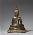 An Ayutthaya-style bronze figure of Buddha Maravijaya.Thailand. 17th century or later - image-2