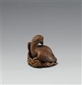 A boxwood netsuke of a large eagle - image-2