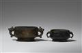 Two inlaid bronze incense burners. Qing dynasty, 18th/19th century - image-1