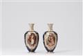 A pair of Berlin KPM porcelain vases with courtly couples - image-1