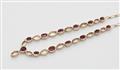 A 14k rose gold ruby and diamond necklace. - image-2