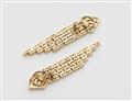 A pair of 18k yellow gold and diamond waterfall clip earrings. - image-2