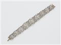 A French Belle Epoque 18k gold and diamond bracelet. - image-1