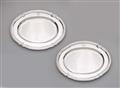 A pair of Hamburg silver platters - image-1