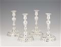 A set of four Hamburg silver candlesticks - image-1