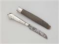 A knife in a silver-mounted sheath - image-1