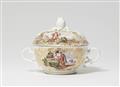A Meissen porcelain tureen with "hausmaler" decor - image-2
