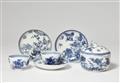 Six items of Meissen porcelain with peony and butterfly decor - image-1