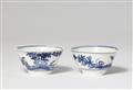 Two Meissen porcelain tea bowls with pseudo Chinese marks - image-1
