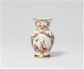 A small Meissen porcelain vase with purple lustre cartouches - image-2