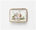 A Meissen porcelain snuff box with Watteau motifs - image-2