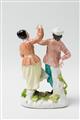 A Meissen porcelain group of dancing peasants - image-2