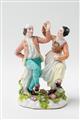 A Meissen porcelain group of dancing peasants - image-1