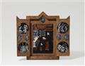 A folding altar with Limoges style enamel plaques - image-1