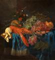 Pieter de Ring - Still Life with a Lobster, Lemon, Rummer, Grapes, and Bread - image-1