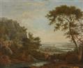 French School 18th century - Two Landscapes with ancient Ruins - image-1