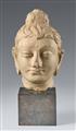 A Gandhara gray stone head of a Buddha. 2nd/3rd century - image-1