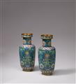 A pair of cloisonné enamel vases. 20th century - image-2