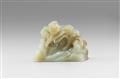 A light greyish green jade openwork carving of a pair of mandarin ducks. 19th/20th century - image-2