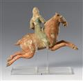A pottery figure of a polo player. Tang dynasty (618–907) - image-3