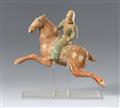 A pottery figure of a polo player. Tang dynasty (618–907) - image-1