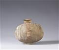 An grey earthenware cocoon jar. Han dynasty (206 BC-220 AD) - image-2