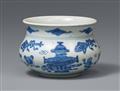 A blue and white censer. Kangxi period (1662–1722) - image-1