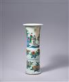 A wucai gu-shaped beaker vase. Late 17th century - image-2