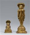 Two copper alloy Jain figures. Western India, Gujarat. 15th/18th century - image-1