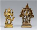 Two Maharashtra copper alloy figures of Mahishasuramardini. Central India. 19th century - image-1