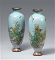 A pair of cloisonné enamel vases. Late 19th century - image-1