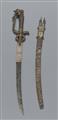 A Kandyan silver sword and scabbard (kasthane). Sri Lanka. Kandy period, 19th century - image-1