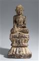 A Shan lacquered wood figure of Buddha Shakyamuni. Burma. 19th century - image-1