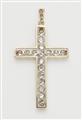 An 18k gold and diamond cross pendant. - image-2