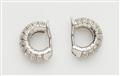 A pair of Italian 18k gold and diamond creole clip earrings. - image-2