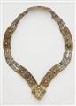 A probably Transsylvanian silver gilt historicist shoulder chain with freshwater pearls. - image-1