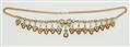 An 18k gold and rose-cut diamond fringe necklace with a detachable 14k gold chain. - image-2