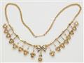 An 18k gold and rose-cut diamond fringe necklace with a detachable 14k gold chain. - image-3