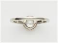 A 14k white gold diamond solitaire ring - image-3