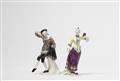 A pair of Nymphenburg commedia dell'arte porcelain figures
Scaramuz and Colombine - image-1