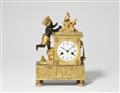 A Parisian gilt and patinated bronze pendulum clock with an allegory of America - image-1