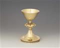 A large Gothic silver gilt communion chalice - image-1