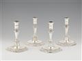 A rare set of four Bielefeld silver candlesticks - image-1