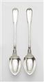 A pair of Parisian silver ragout spoons - image-1