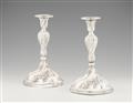 A pair of Genoan silver candlesticks - image-1