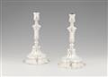 A pair of Genoese silver candlesticks - image-1